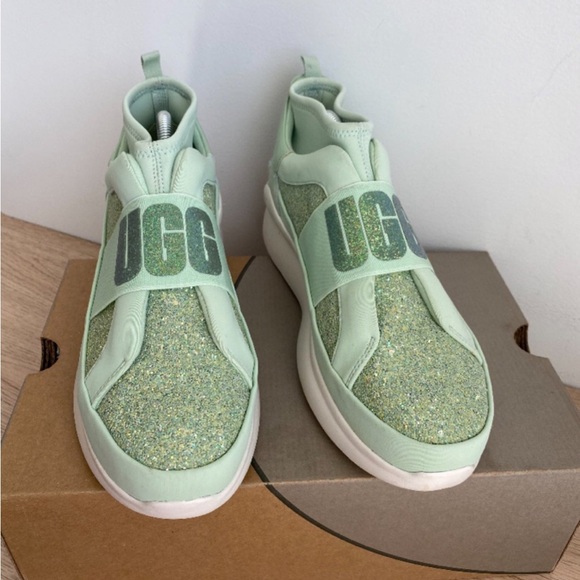Ugg Neutra Chunky Glitter Platform Sneaker “Mint”- SZ 10 - Picture 3 of 11